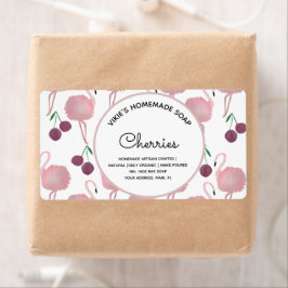 Etiqueta Soap Business Cereries Watercolor