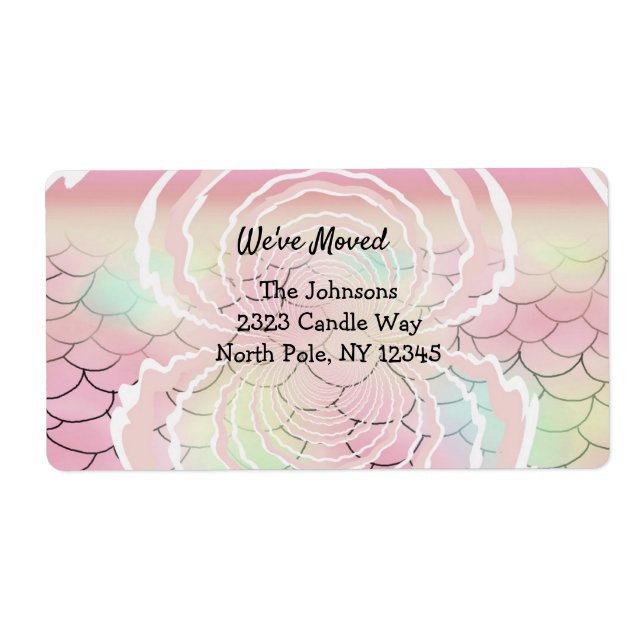 Etiqueta Sob o Mar Novo Endereço (Frente)