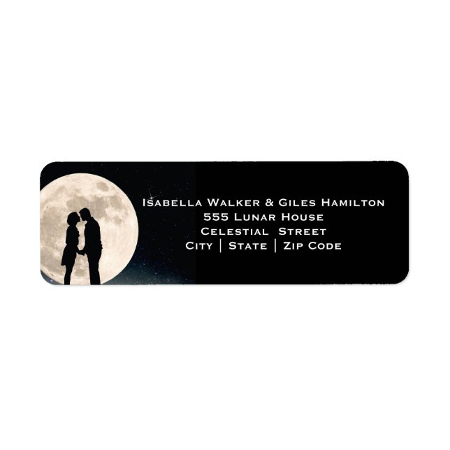 Etiqueta Sobre o Casamento da Lua e da Noite Estrelada (Frente)