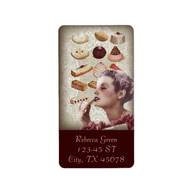 Etiqueta sobremesas de pastelaria de cupcake (Frente)
