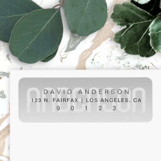 Etiqueta Sobrenome moderno com gradiente de Cinza sutil (Criador carregado)