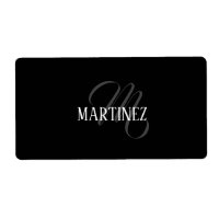 Sobrenome Personalizado Elegante Preto | Nome