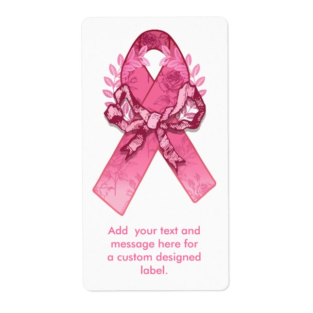 Etiqueta Sobrevivente de Fita Rosa (Frente)