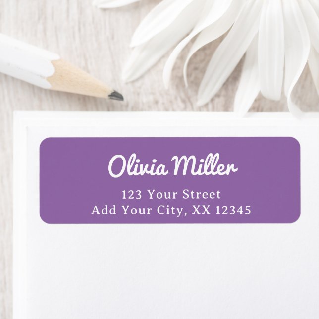 Etiqueta Soft Muted Lavender - Trendy Address Label (Insitu)