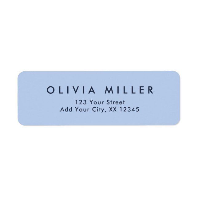 Etiqueta Soft Sky Blue - Classic Address Label (Frente)