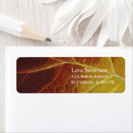 Etiqueta Sombras do Endereço de Retorno de Folha de outono