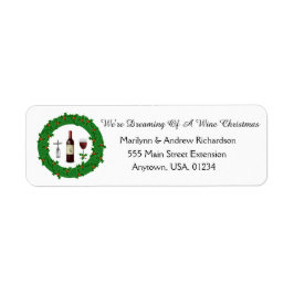 Etiqueta Sonho Com Uma Frota De Natal De Vinho