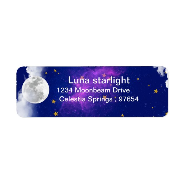 Etiqueta Sonhos Celestiais - Bebê Azul (Frente)