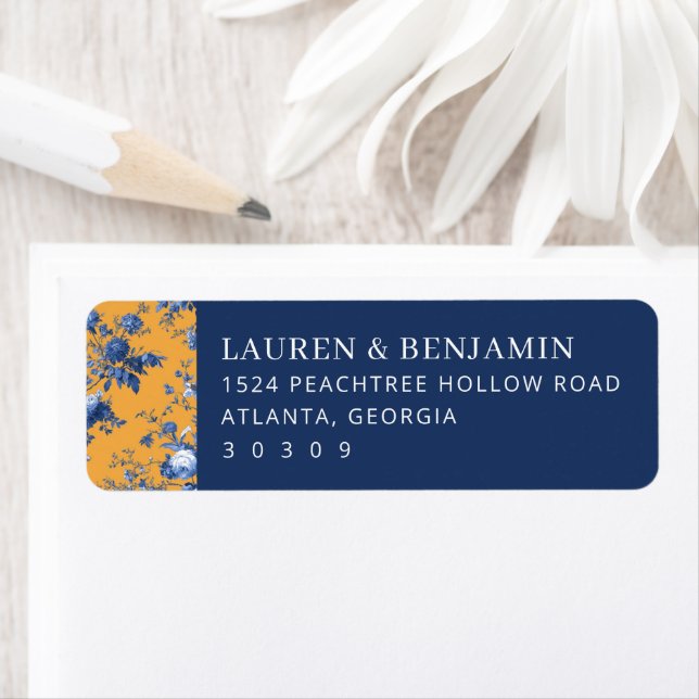 Etiqueta Sophisticated Navy Floral (Insitu)