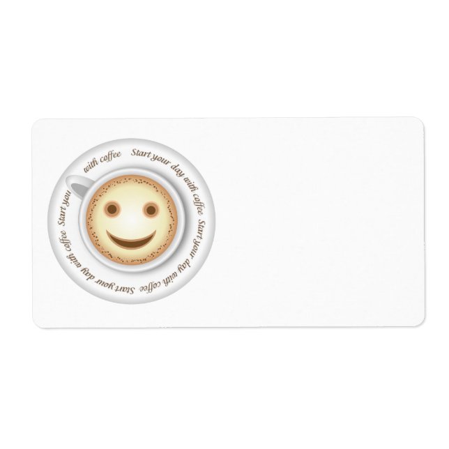 Etiqueta Sorrindo de café (Frente)