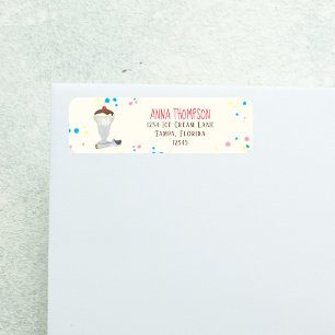 Etiqueta Sorvete Minimalista Moderno Cor-de-Vanila