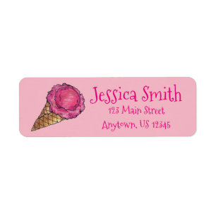 Etiqueta Sorvete Social Party Pink Scoop Waffle Cone