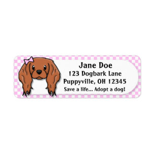 Etiqueta Spaniel de rei descuidado Charles do guingão