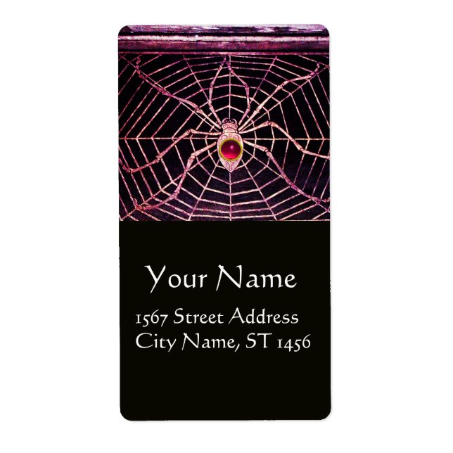 Etiqueta SPIDER E WEB Pink Fuchsia Ruby Black (Frente)
