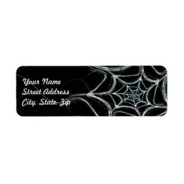 Etiqueta Spider Web Fract Background Address Sticker