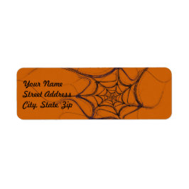 Etiqueta Spider Web Fract Background Address Sticker