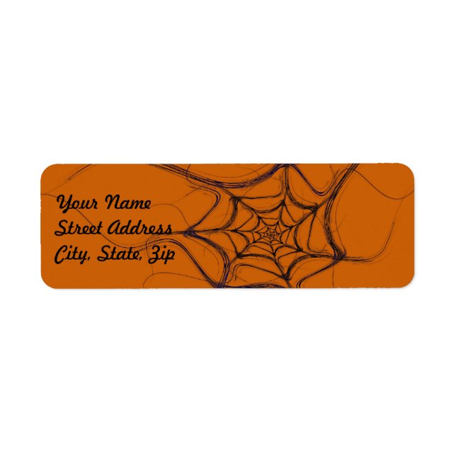 Etiqueta Spider Web Fract Background Address Sticker (Frente)