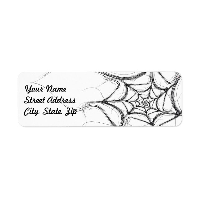 Etiqueta Spider Web Fract Background Address Sticker (Frente)