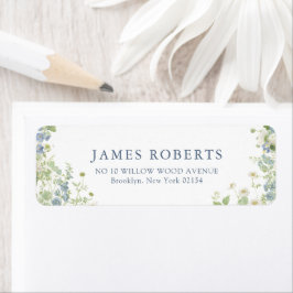 Etiqueta Spring Garden Floral Wedding Address Label