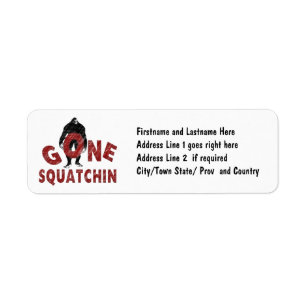 Etiqueta Squatchin ido - estilo Squatcher do pastel