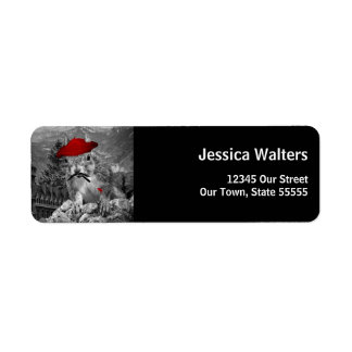 Etiqueta Squirrel Lover Funny Artist Address