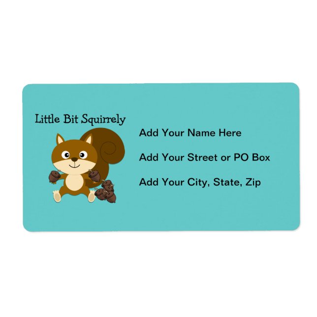 Etiqueta Squirrely (Frente)