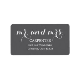 Etiqueta Sr. e Sra. Rótulos de Endereço