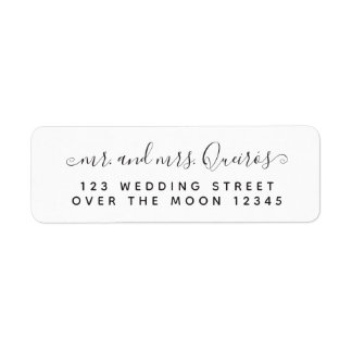 Etiqueta Sr. Personalizado Caligrafia Moderna Font Chic