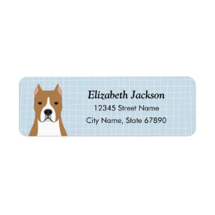 Etiqueta Staffordshire Bull Terrier Return Address Labs