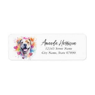 Etiqueta Staffordshire Bull Terrier Return Address Labs