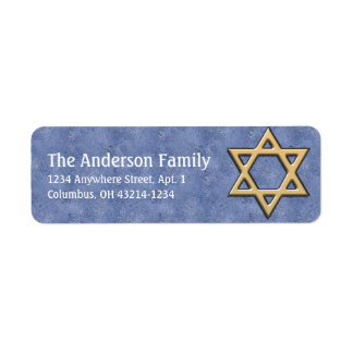 Etiqueta Star of David Chanukah Address Labels d15