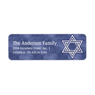 Etiqueta Star of David Chanukah Address Labs d9
