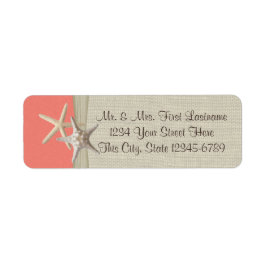 Etiqueta Starfish Beach Coral