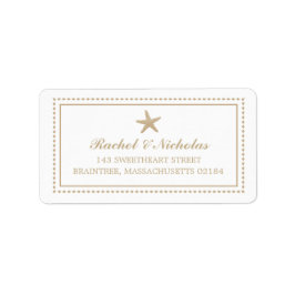 Etiqueta Starfish Dourado Tan Graceful | Endereço para corr