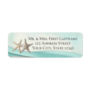 Etiqueta Starfish e Aqua Ribbon