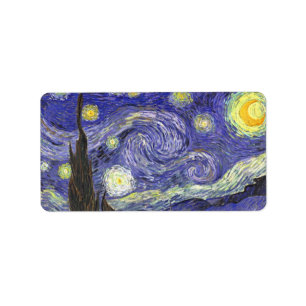 Etiqueta Starry Night por Vincent van Gogh