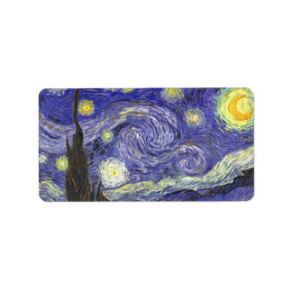 Etiqueta Starry Night por Vincent van Gogh