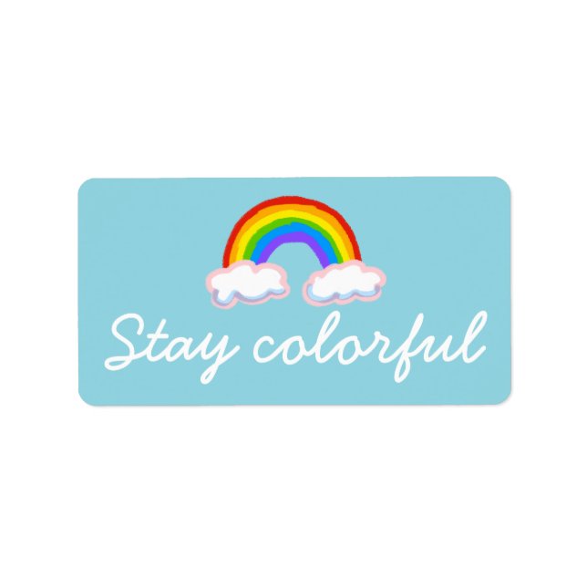 Etiqueta Stay colorful (Frente)