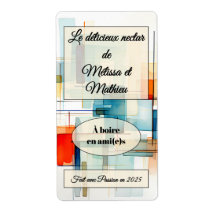 Sticker a bouteille de vin