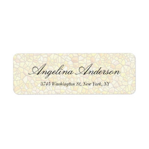 Etiqueta Stone Wall Pattern Elegant Handwrite Modern