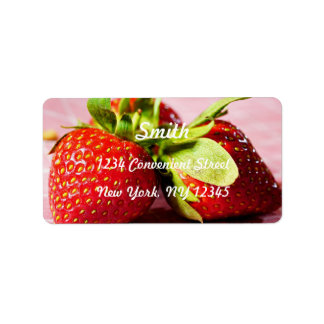 Etiqueta Strawberries Return Address Label