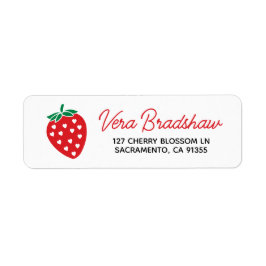 Etiqueta Strawberry Hearts Berry Sweet Address Label