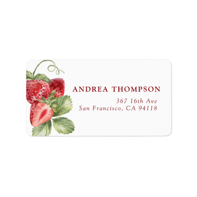 Etiqueta Strawberry | Summer  Labels (Frente)