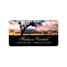 Etiqueta String de luzes no Sunset Return Address Labels