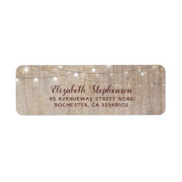 Etiqueta String Luzes Wood Rustic Weding