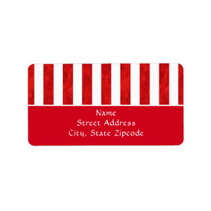 Etiqueta Stripes de Aquarela Vermelha