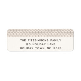 Etiqueta Stylish Scandi Brown & White Return Address Labels