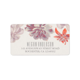 Etiqueta Succulents Floral Elegant Wedding