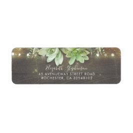 Etiqueta Succulents Rustic