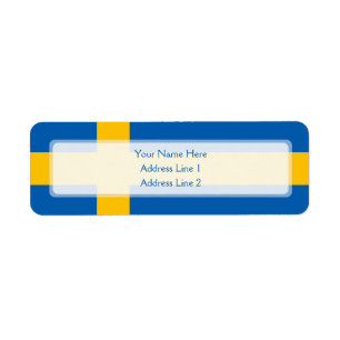 Etiqueta Suecia - Bandeira sueca